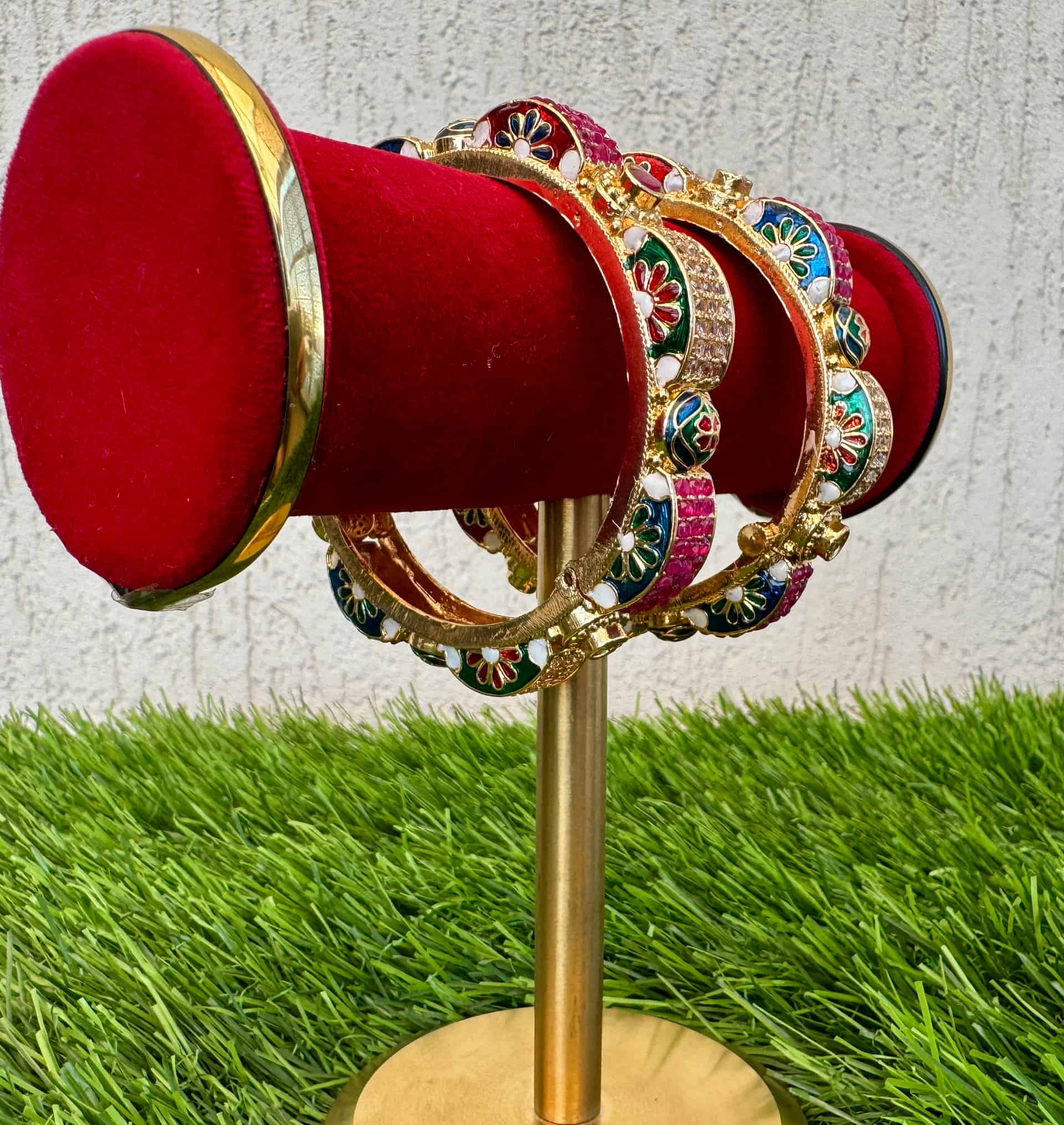 Meenakari Work Ornate Bangles – 2-4
