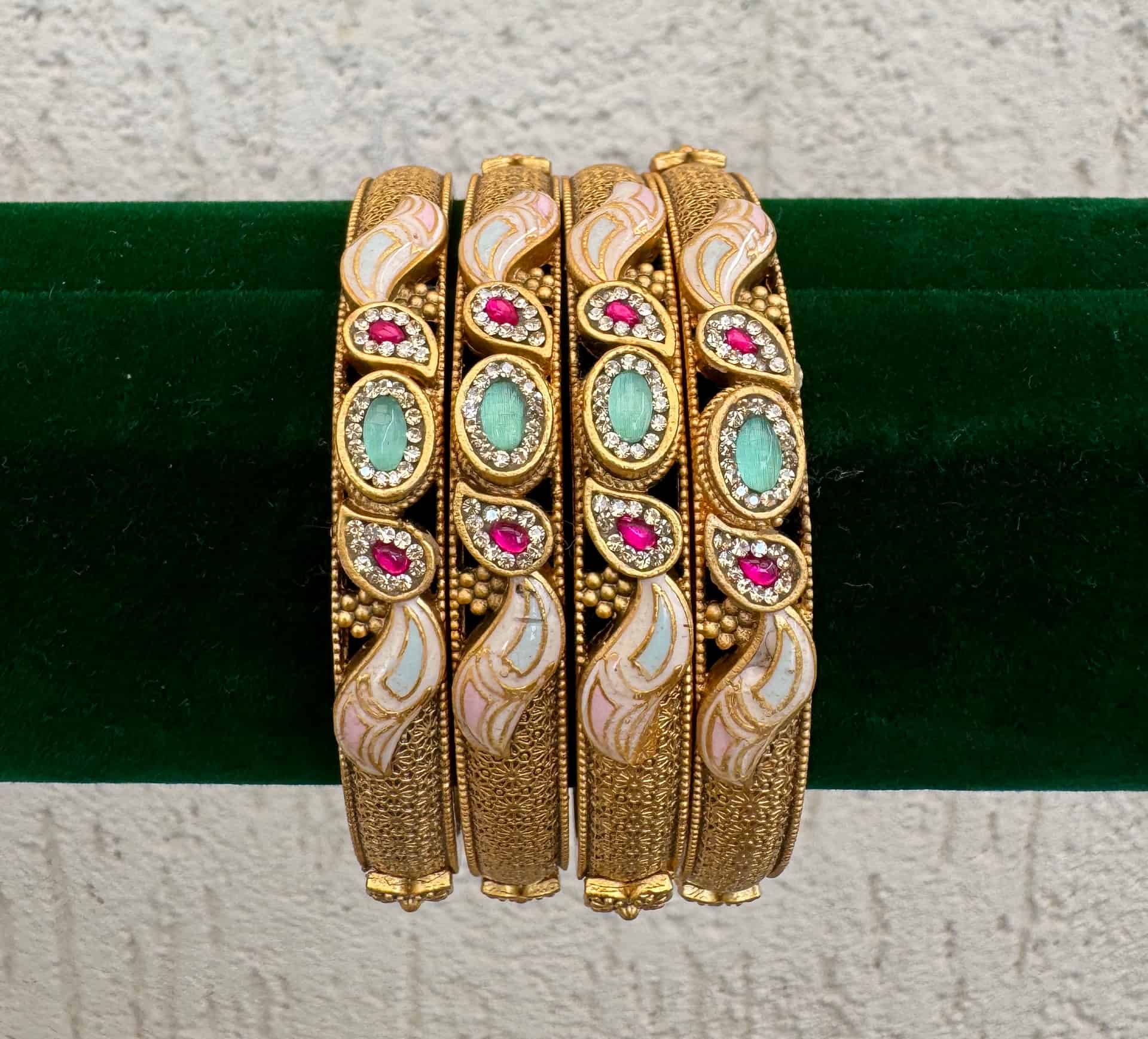 Set Of 4 Golden Bangles