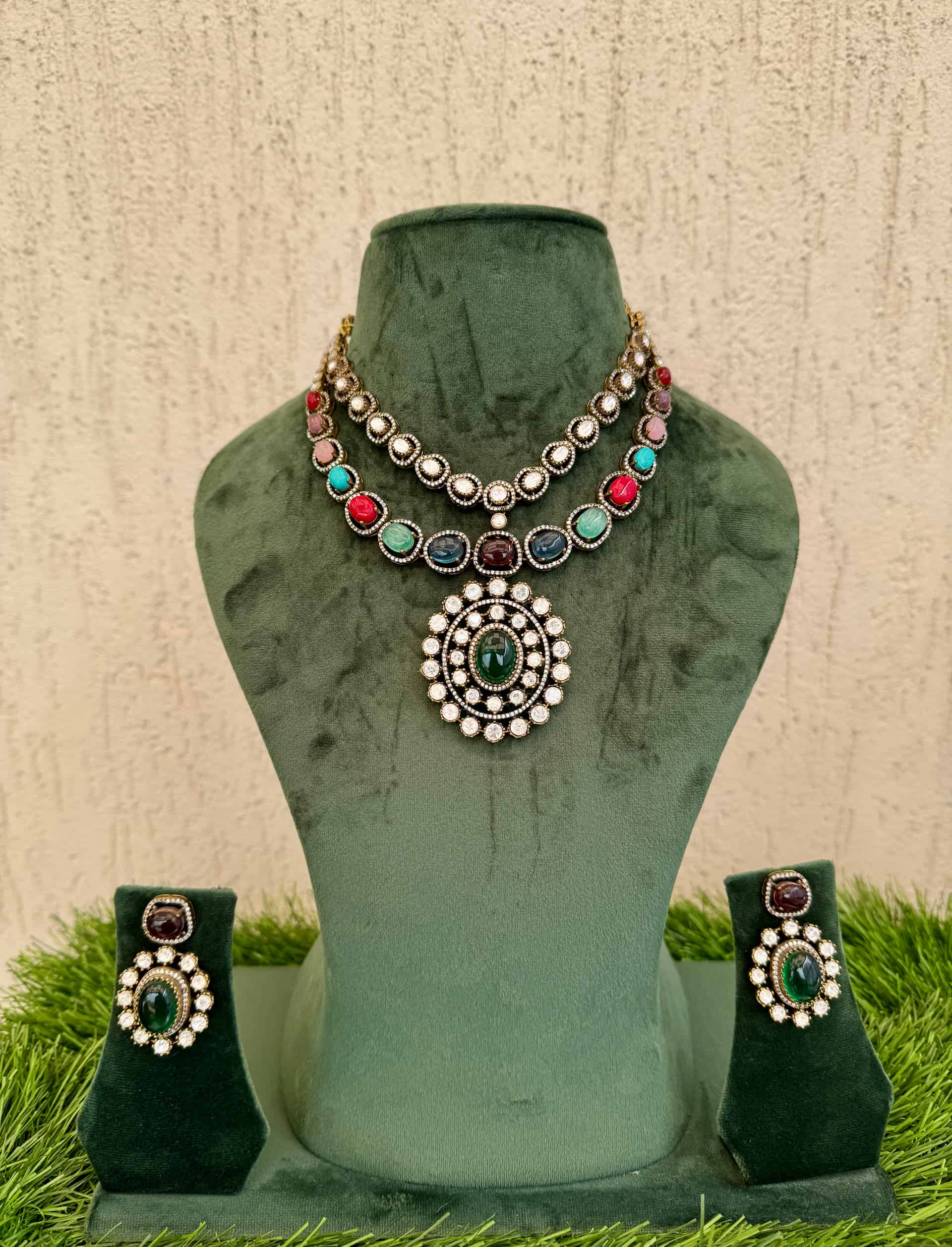 Double Layered Colorful Jewellery Set