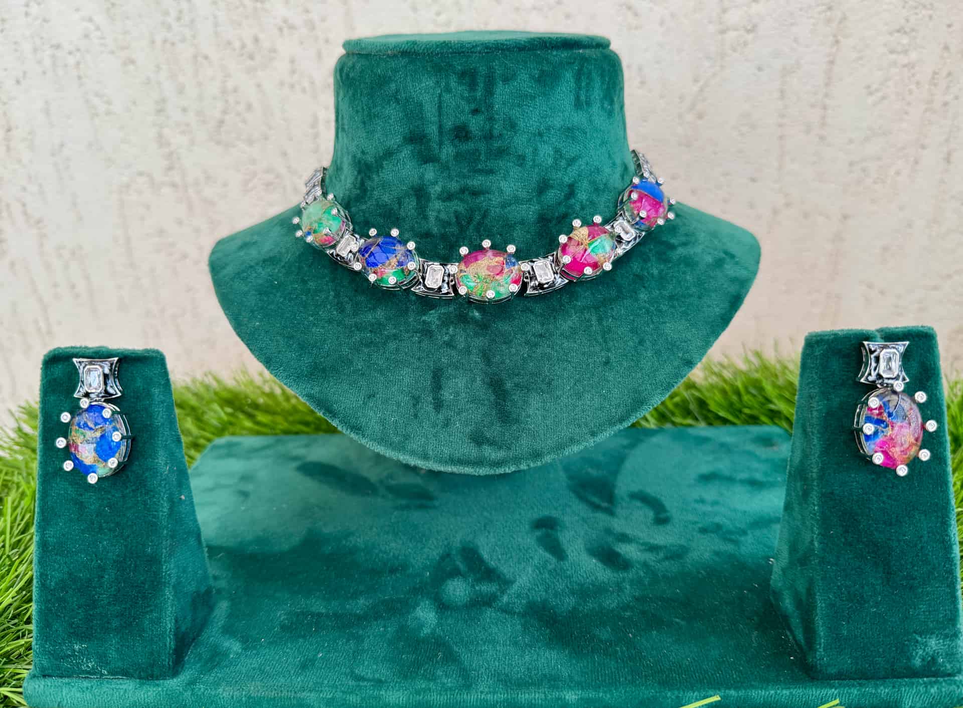 Rare Colorful Gemstones Necklace
