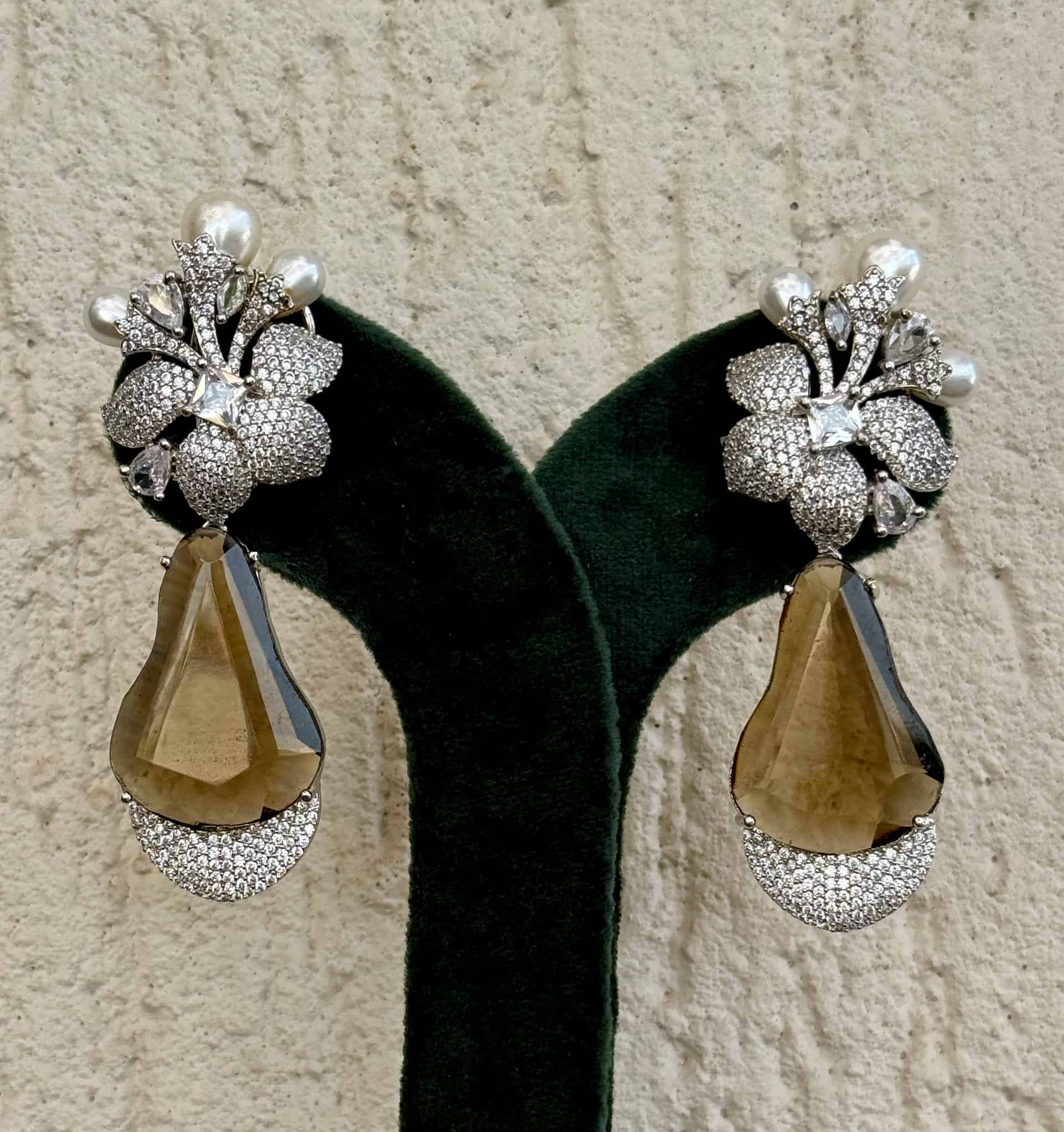 Flower American Diamonds Earrings