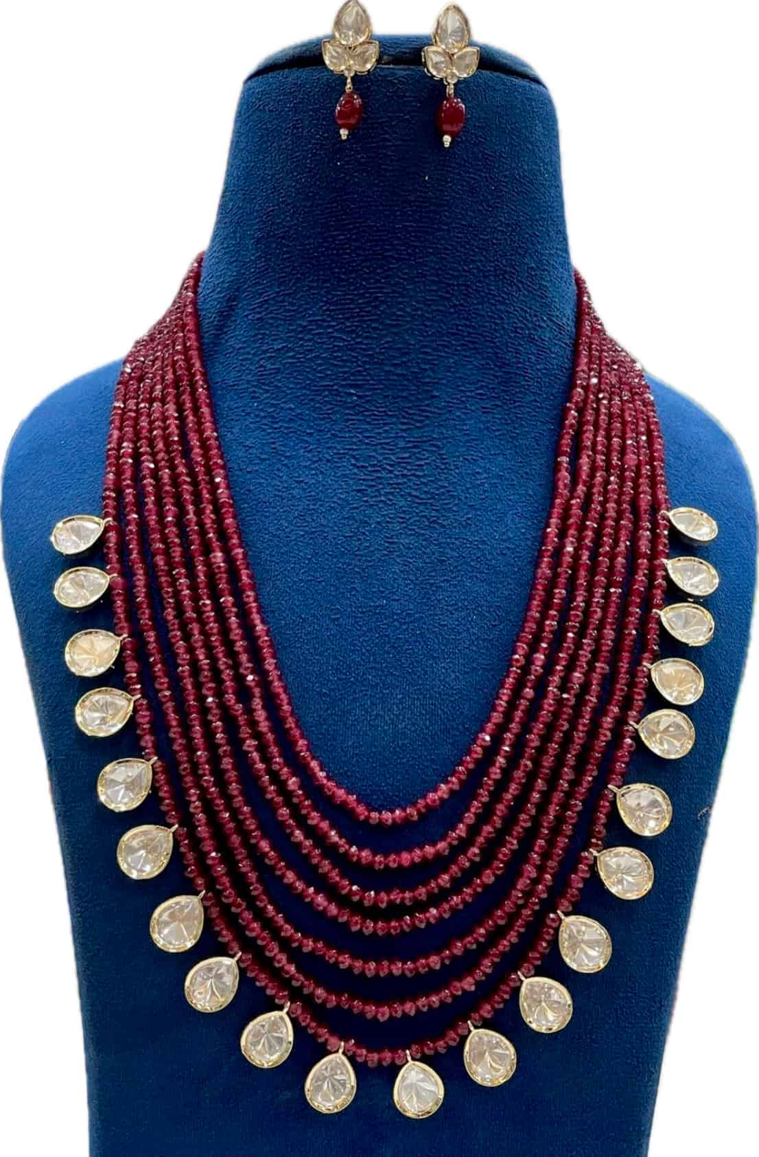 Multiple Strands Necklace – #9c1e1e