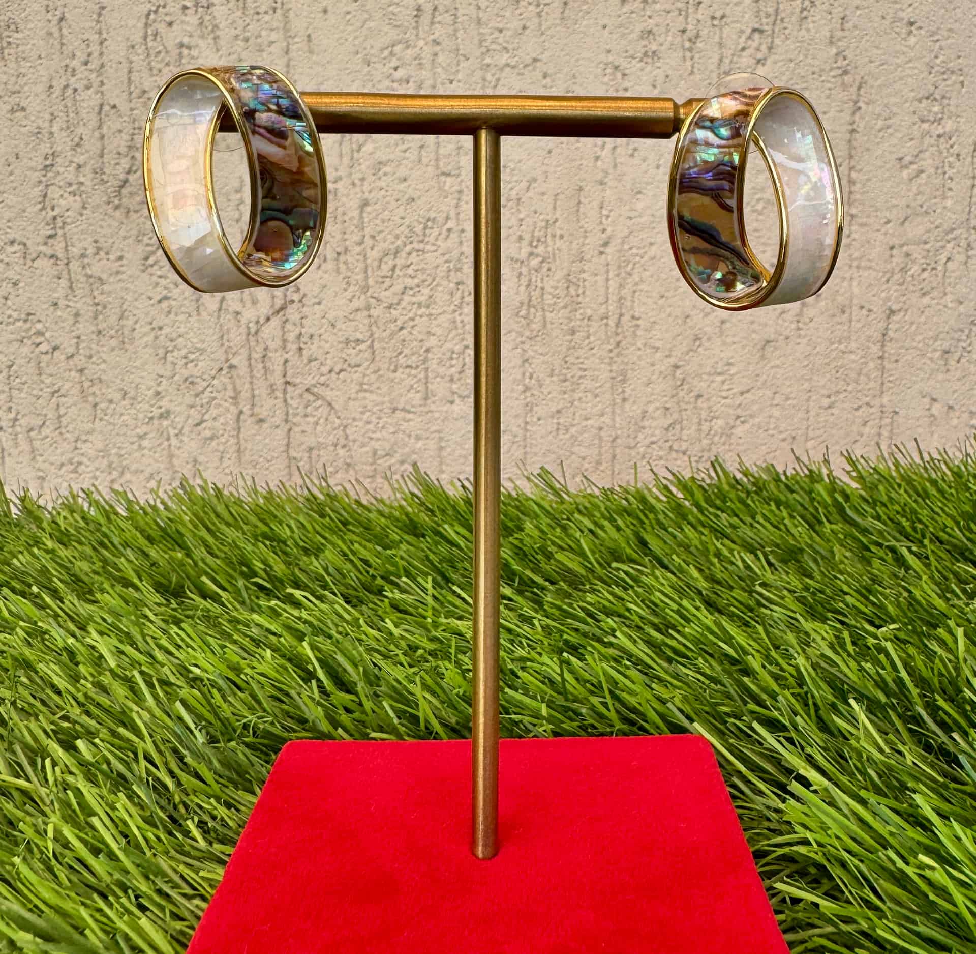 Models Luminous Wide Hoop Earrings