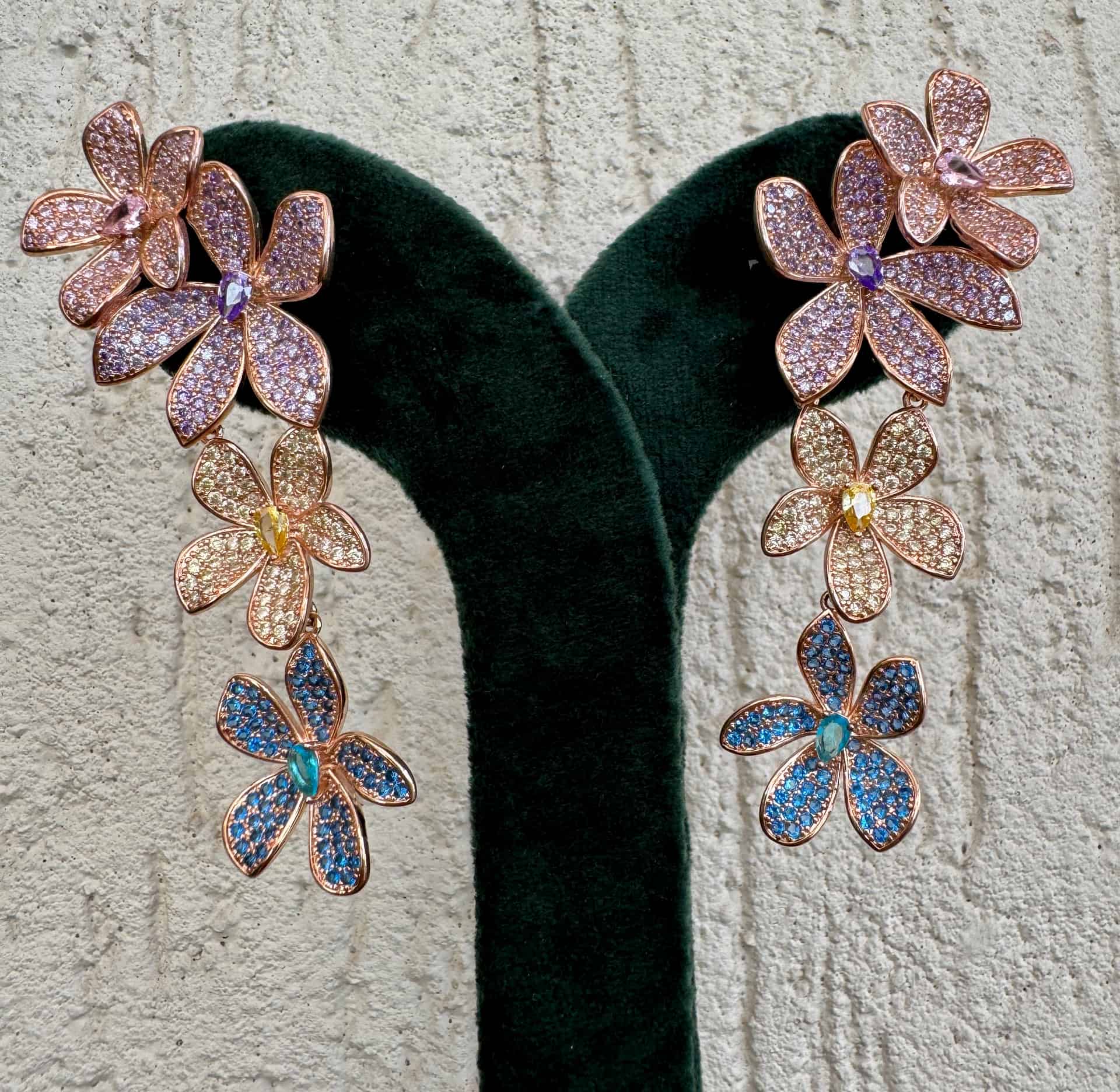 Floral Long Earrings
