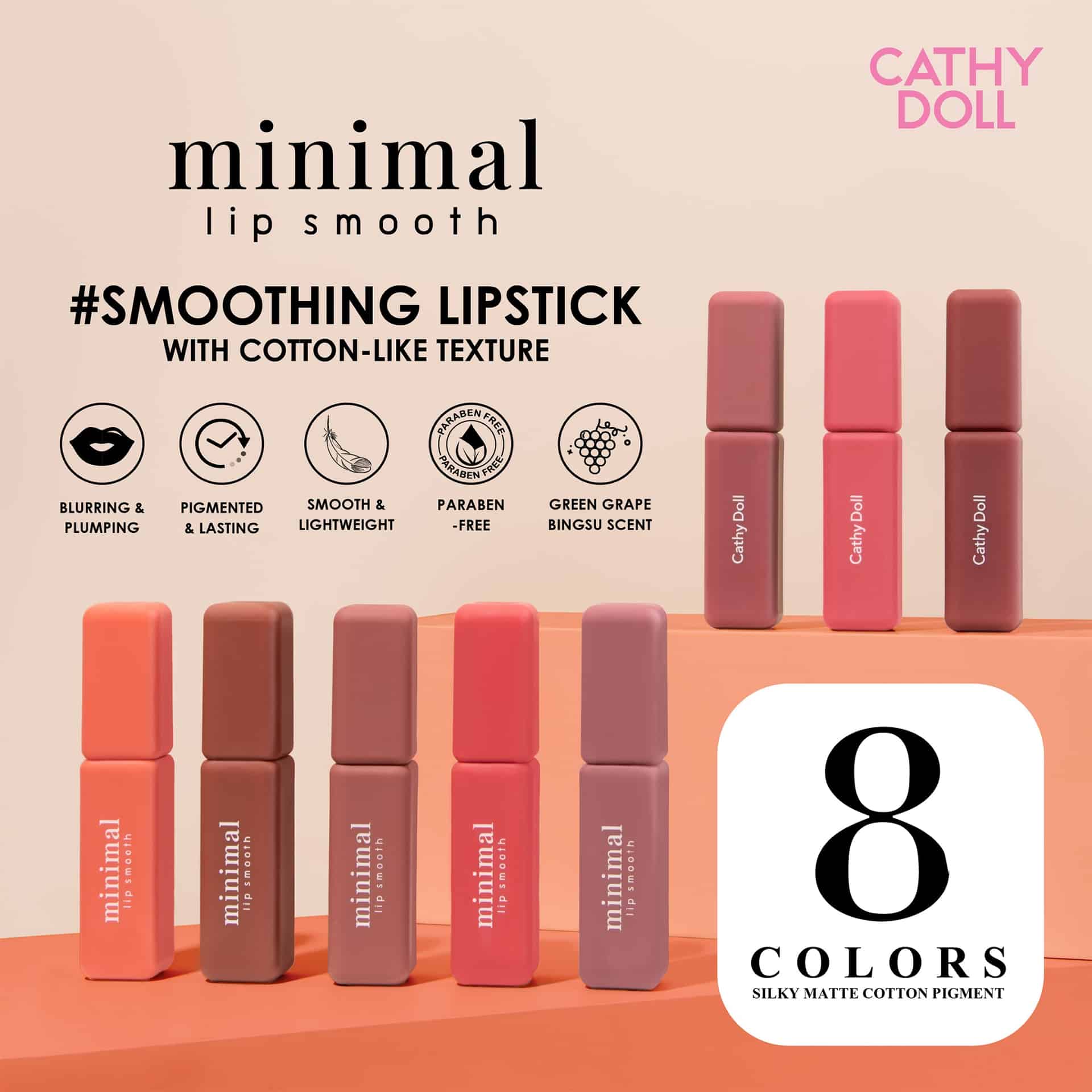 Minimal Lip Smooth Lipstick – One Size