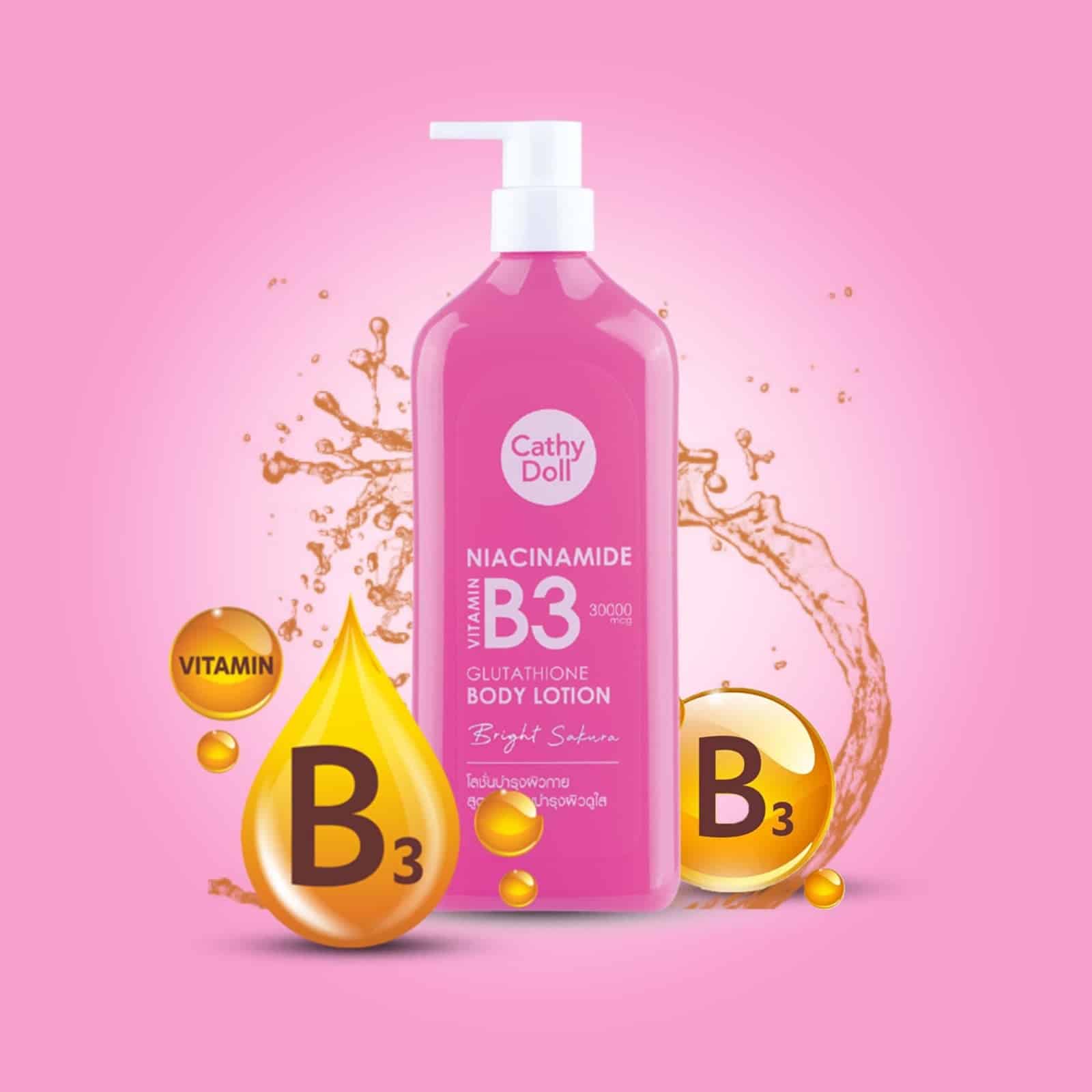 Niacinamide Vitamin B3 Glutathione Body Lotion Bright Sakura – One Size